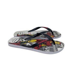 Havaianas Iron Man Top Marvel Classics Flip Flop Thong Sandal Shoe Mens sz 11/12